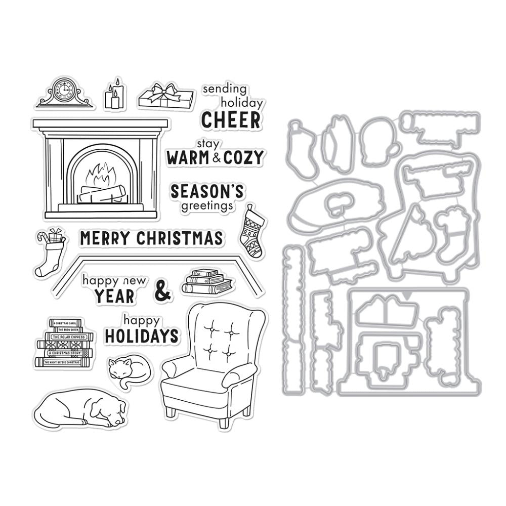 Hero Arts Clear Stamp & Die Combo: Cozy Study (5A002CF11GFZ4)