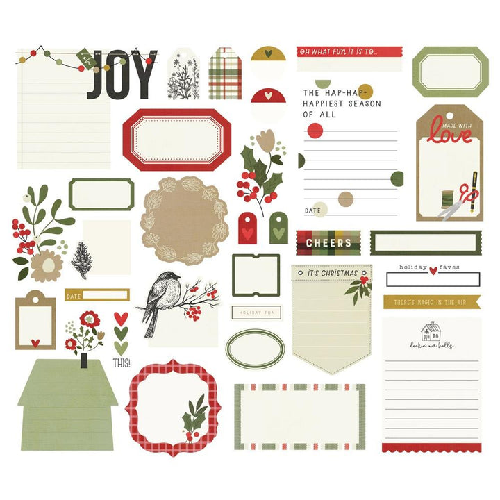 Simple Stories The Holiday Life Bits & Pieces Die-Cuts: Journal, 33/Pkg (THL20519)