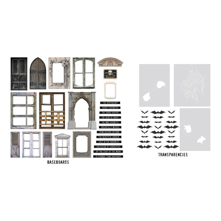 Tim Holtz Idea-Ology Baseboards + Transparencies: Halloween 2023 (TH94334)