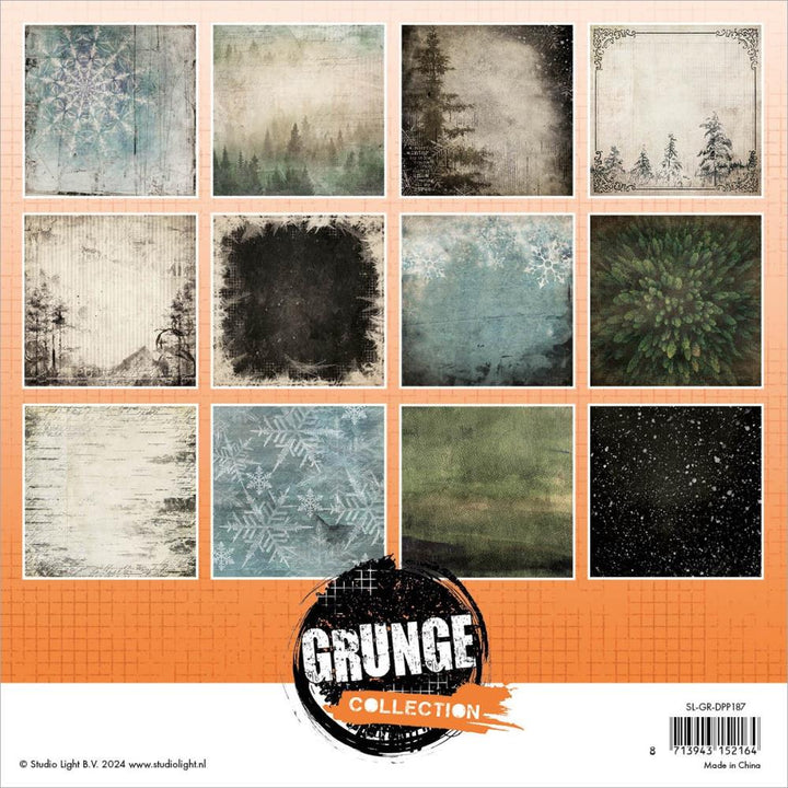 Studio Light Grunge Collection 8"X8" Paper Pad: Nr. 187, Background Designs, 36/Pkg (5A0023GN1G6PJ)