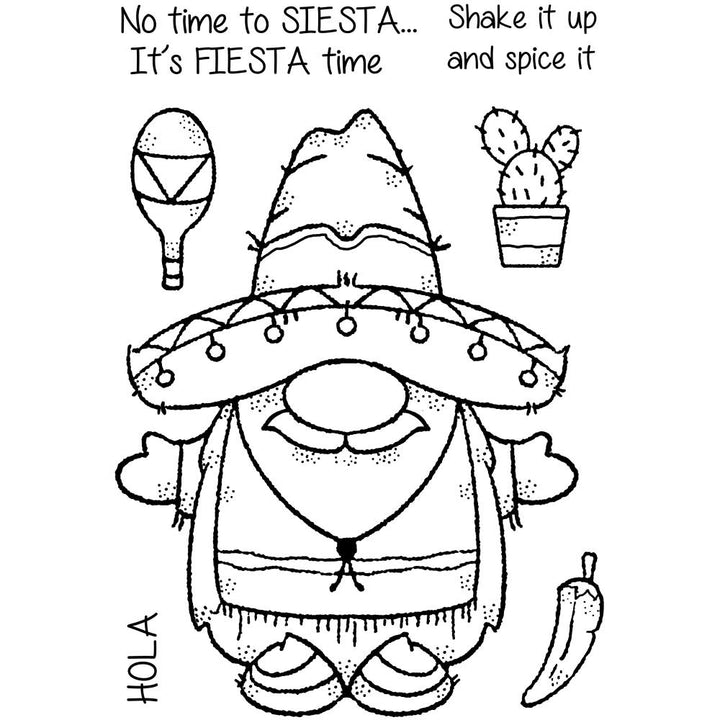 Woodware 4"X6" Clear Stamp Singles: Fiesta Time (FRS1031)