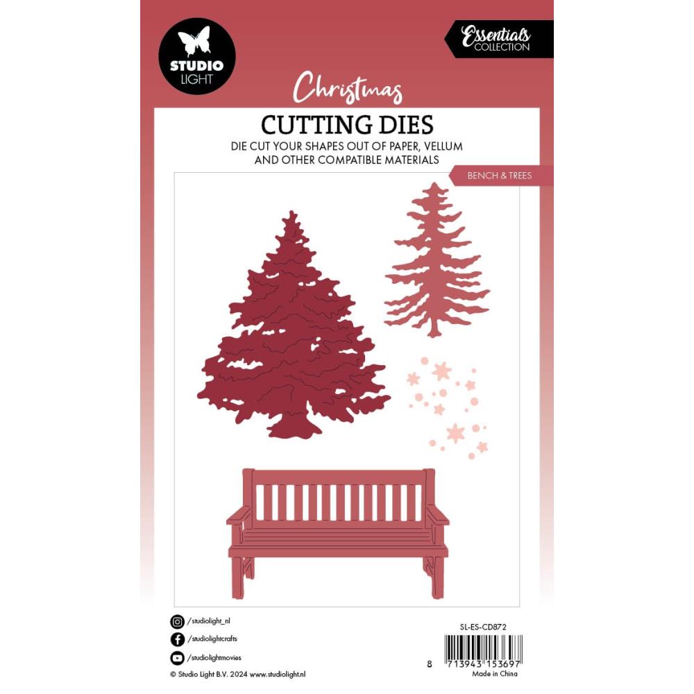 Studio Light Essentials Cutting Die: Nr. 872, Bench & Trees (5A002BGC1GF1G)