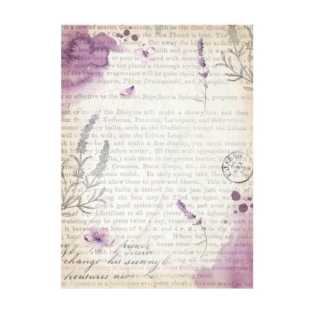 Stamperia Lavender A6 Assorted Rice Paper Backgrounds, 8/Pkg (5A0027GK1G9SJ)