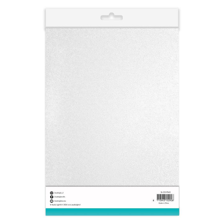 Studio Light Consumables 5.82"X8.26" Glitter Sheets: Nr. 43, White 10/Pkg (5A002BFW1GDXW)