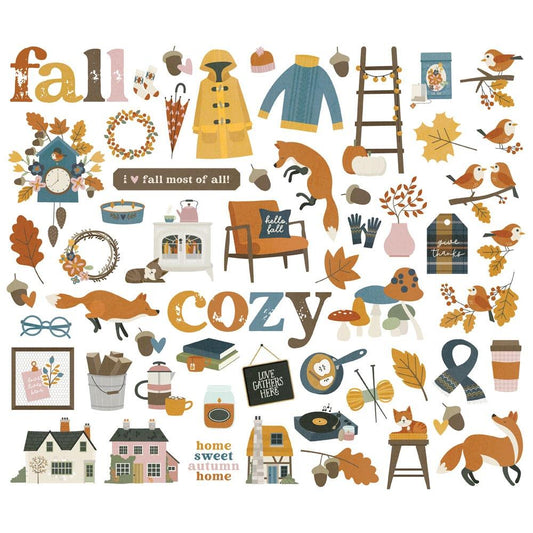 Simple Stories Acorn Lane Bits & Pieces Die-Cuts, 57/Pkg (AL21018)