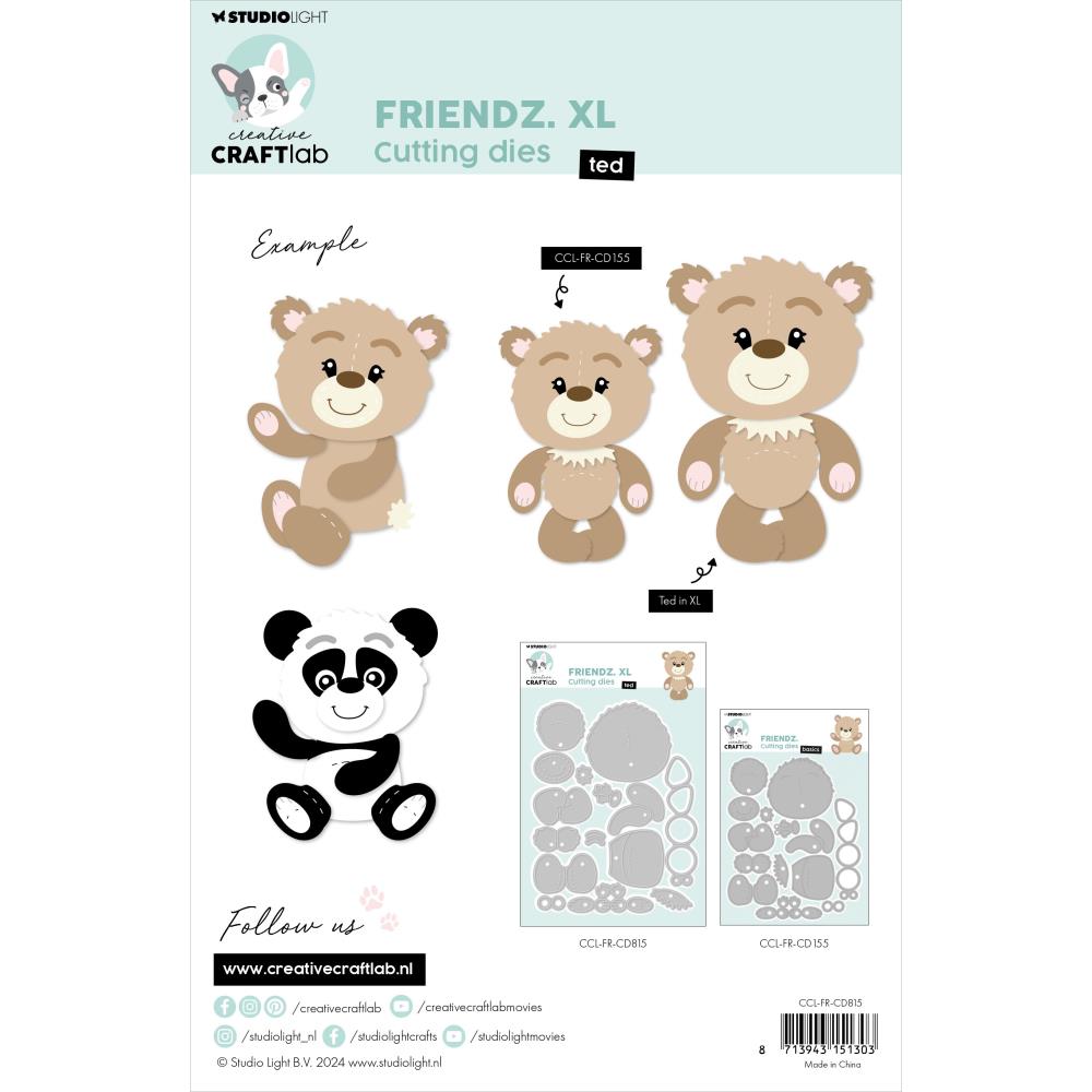 Studio Light Friendz Cutting Die: Nr. 815, Ted XL (5A0023JX1G6MW)