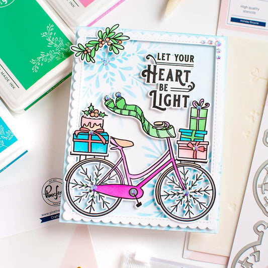 Pinkfresh Studio Die Set: Holiday Bicycle (5A002CMD1GG4K)