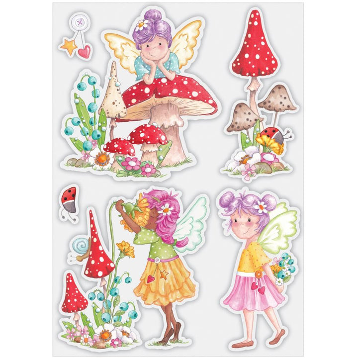 Craft Consortium Fairy Wishes Clear Stamps: Flowers (CSTMP088)
