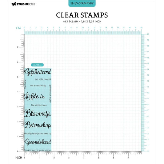 Studio Light Essentials Clear Stamps: Nr. 589, Sentiments (STAMP589)