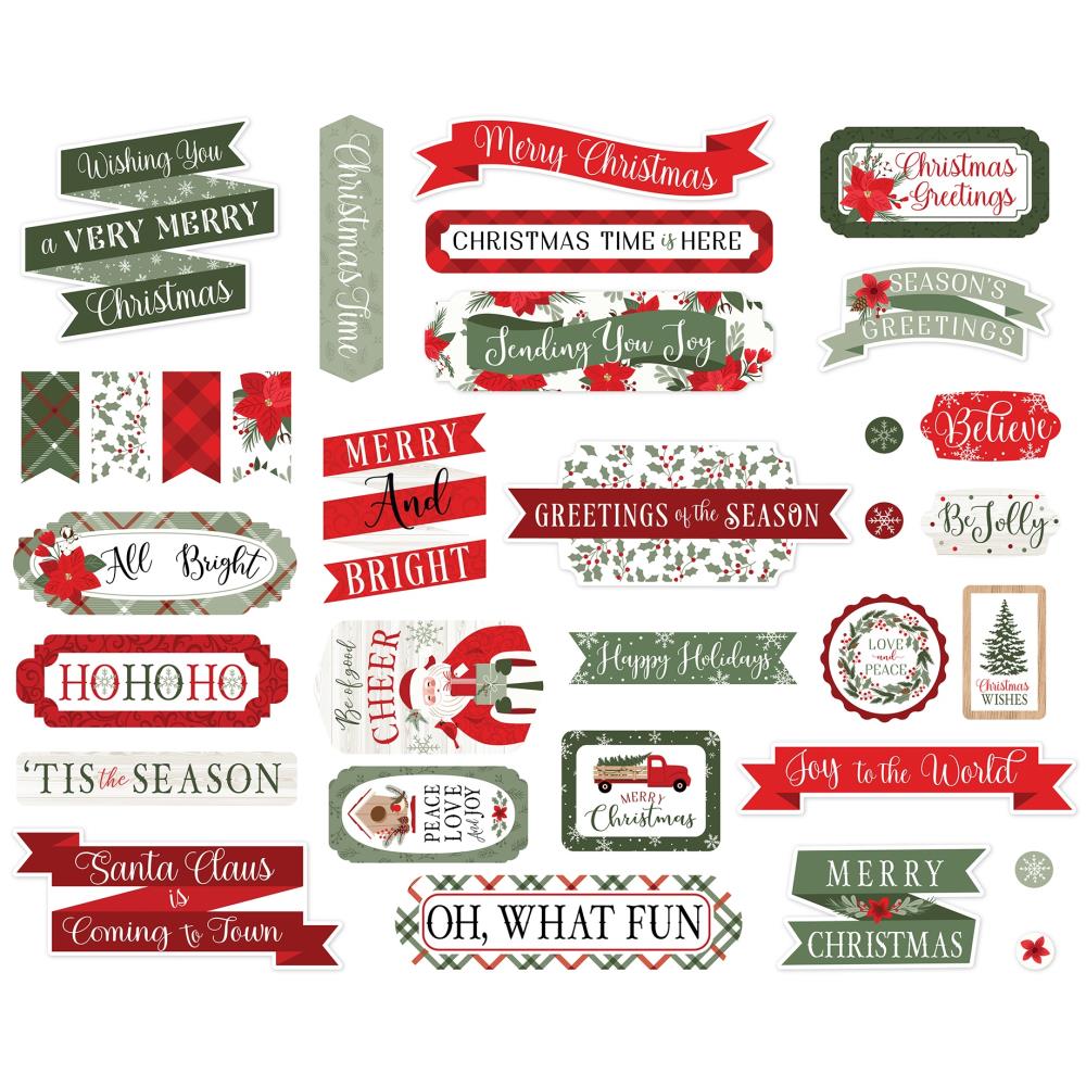 Echo Park Christmas Time Cardstock Ephemera: Titles & Phrases (CT330032)