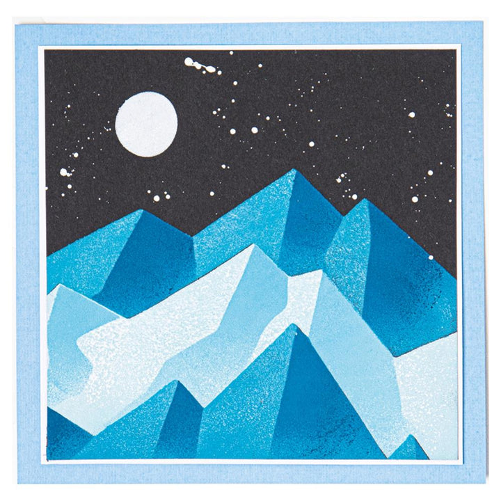 Sizzix Making Tool 6"X6" Layered Stencil: Mountain Scene, By Josh Griffiths (666272)