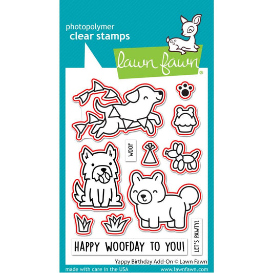 Lawn Fawn Lawn Cuts Custom Craft Die: Yappy Birthday Add-On, 9/Pkg (LF3161)