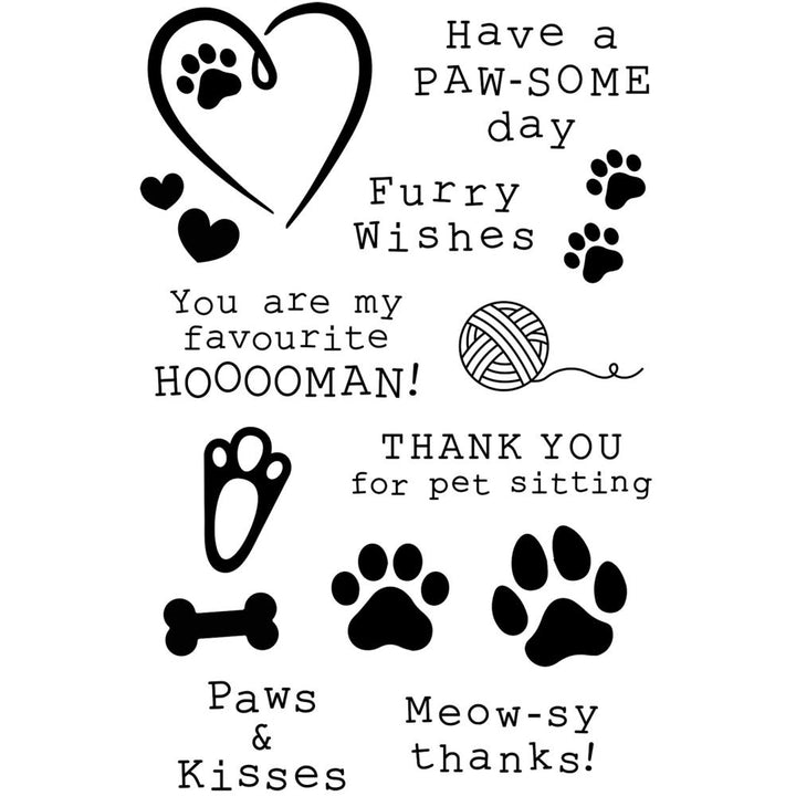 Creative Expressions 4"X6" Clear Stamp Set: Pet Pals, By Sue Wilson (CEC1057)