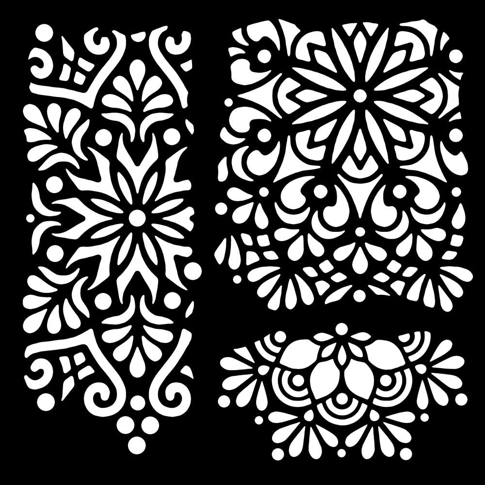Woodware 6"X6" Stencil: Mandala Fragments (FRST075)