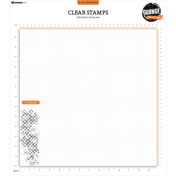 Studio Light Grunge Clear Stamp: Nr. 602, Botanical Pattern (STAMP602)