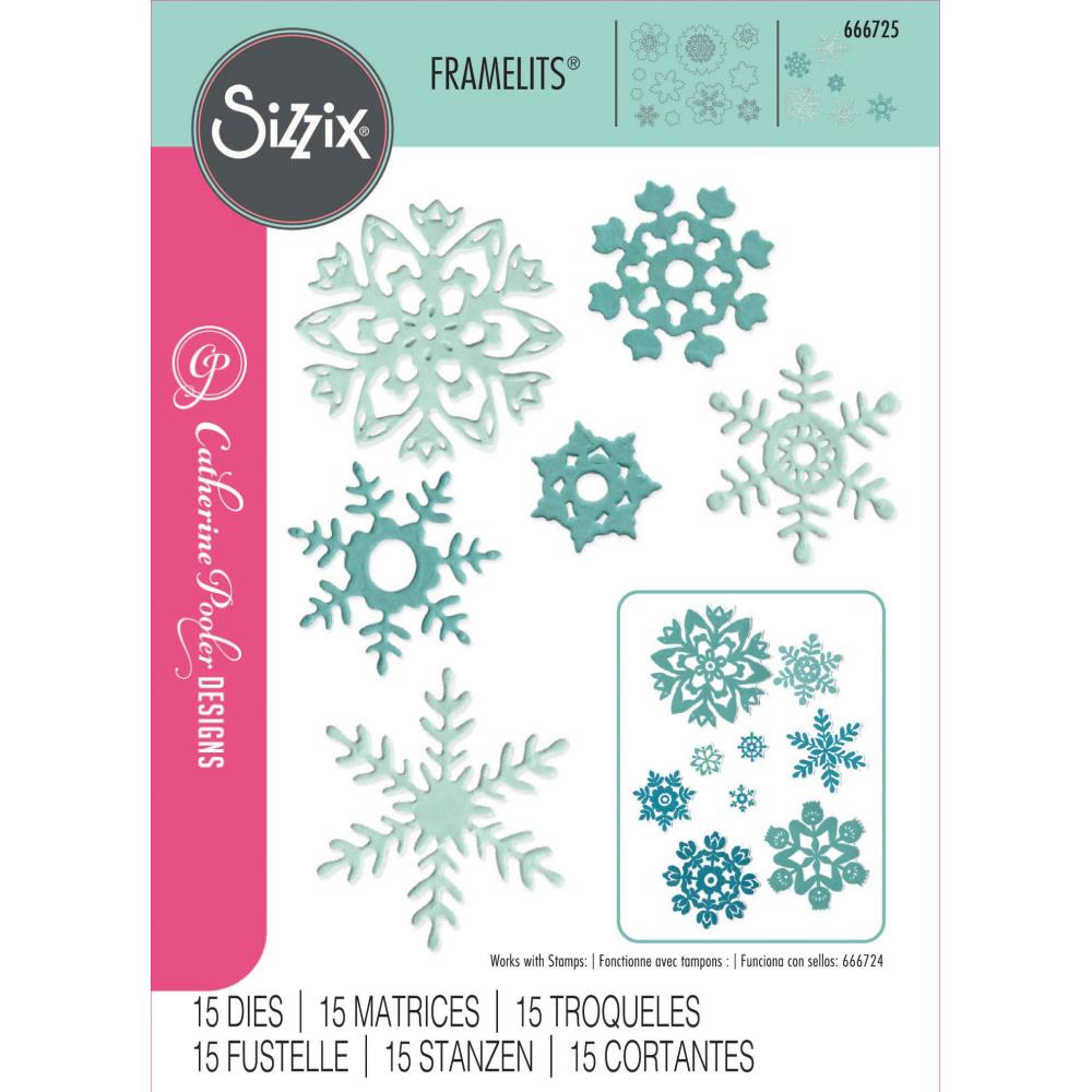 Sizzix Framelits Die Set: White Christmas #2, 15/Pkg, By Catherine Pooler (5A00240Y1G79W)