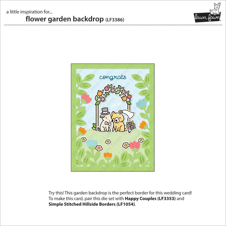 Lawn Fawn Lawn Cuts Custom Craft Die: Flower Garden Backdrop (LF3386)