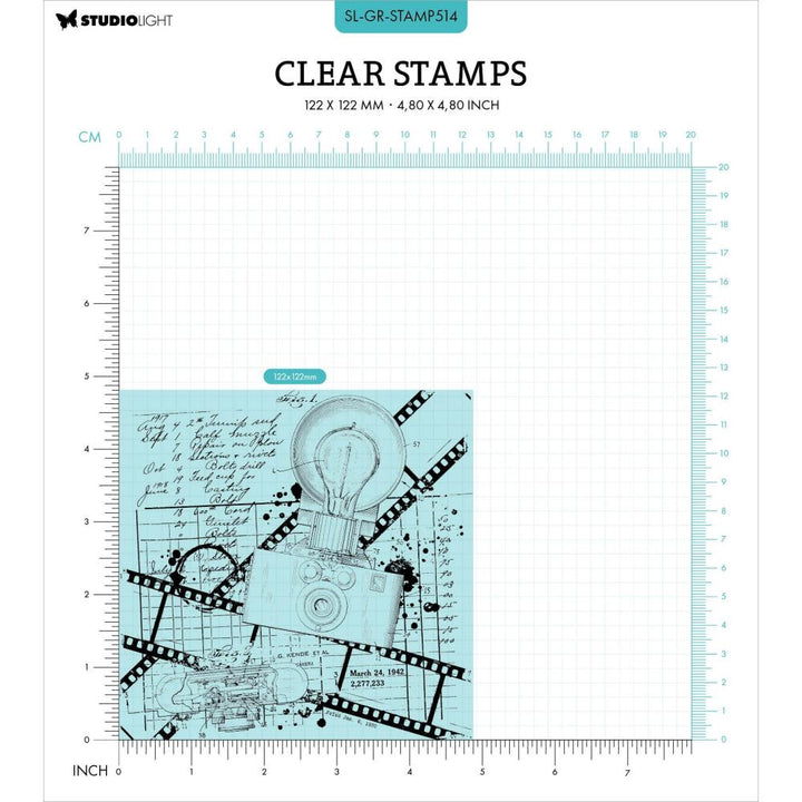 Studio Light Grunge Clear Stamps: Nr. 514, Camera Invention (SSAMP514)