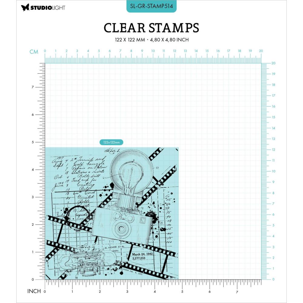 Studio Light Grunge Clear Stamps: Nr. 514, Camera Invention (SSAMP514)