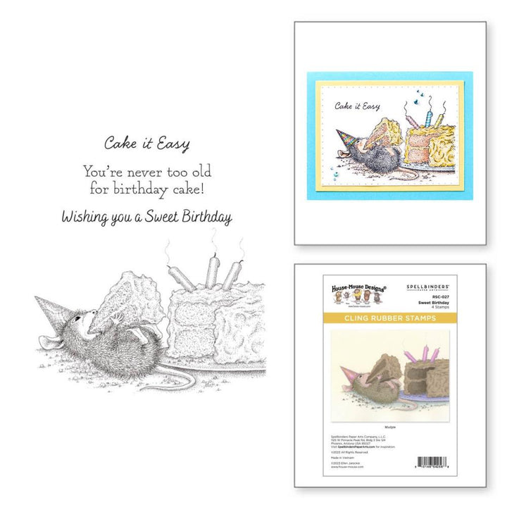 Stampendous House Mouse Cling Rubber Stamp: Sweet Birthday, Summer Fun (5A0026W81G9BJ)