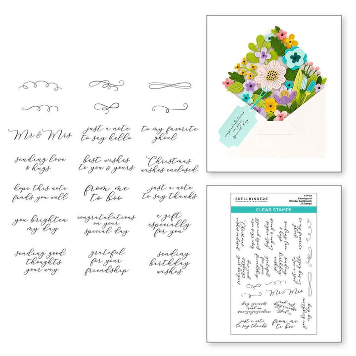 Stampendous Clear Stamp Set: Envelope Of Wonder -Sentiments Of Wonder (STP211)
