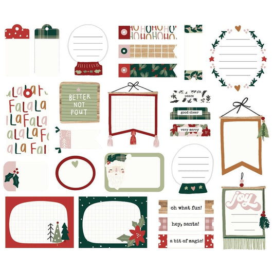 Simple Stories Boho Christmas Bits & Pieces Die-Cuts: Journal, 26/Pkg (BC20619)