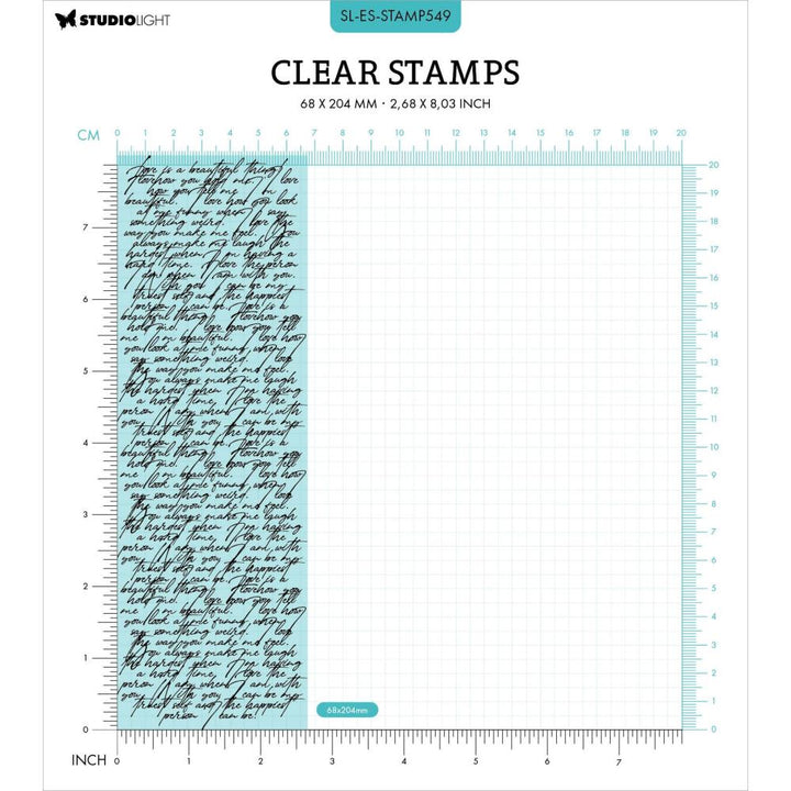 Studio Light Essentials Clear Stamp: Nr. 549, Script Background (STAMP549)