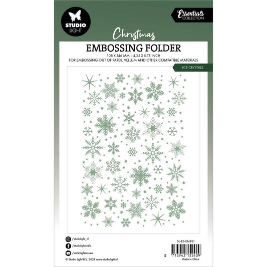 Studio Light Essentials Embossing Folder: Nr. 21, Ice Crystals (5A0023JG1G6LH)