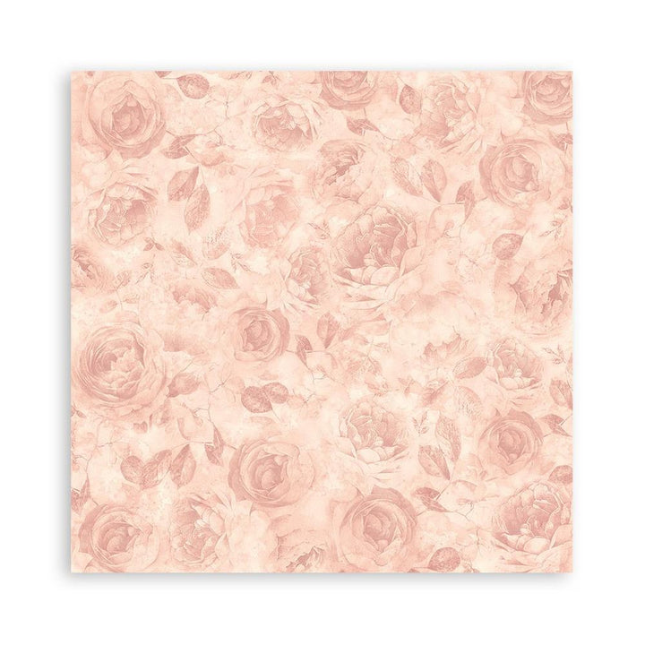 Stamperia Shabby Rose 12"X12" Polyester Fabric, 4/Pkg (5A00254P1G830)