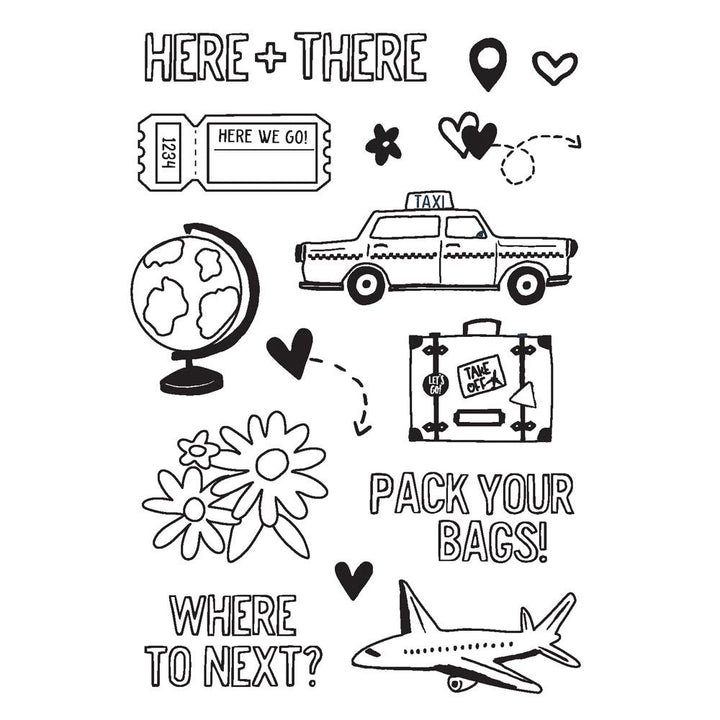 Simple Stories Pack Your Bags Clear Stamps (PYB22116)