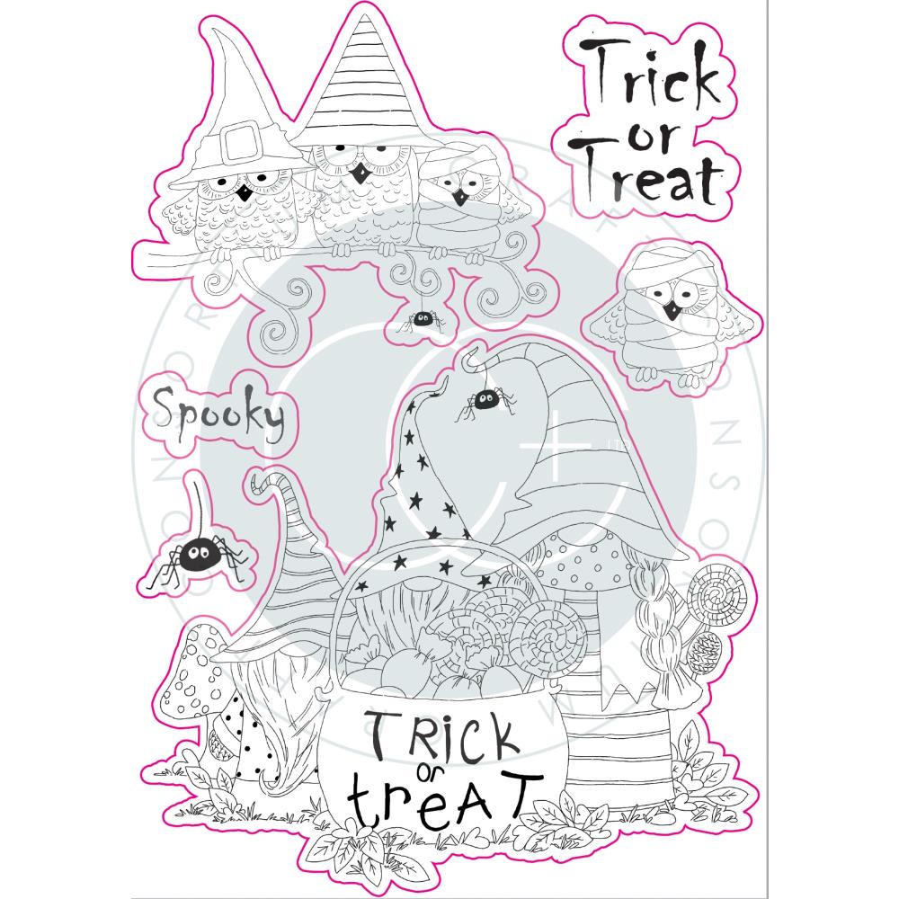 Craft Consortium Happy Haunting A5 Clear Stamps: Trick Or Treat (CSTMP052)
