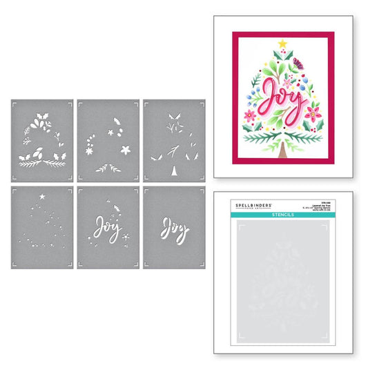 Spellbinders Layered Christmas Stencils: Joy Tree (STN 69)