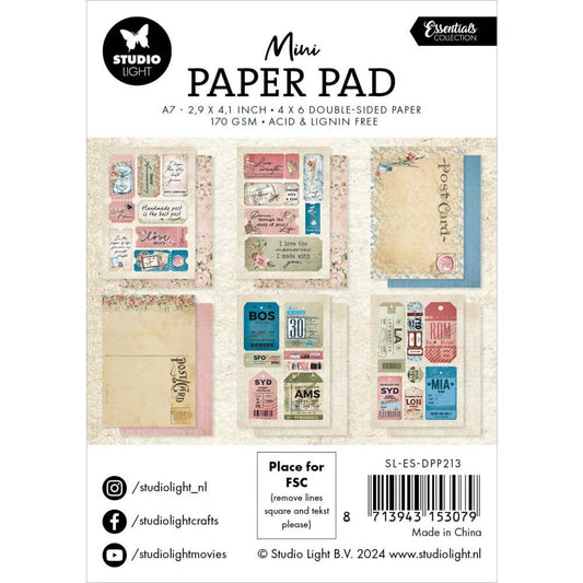 Studio Light Essentials 3"X4" Mini Paper Pad: Nr. 213, Write It Down, 24/Pkg (5A0023JV1G6HB)