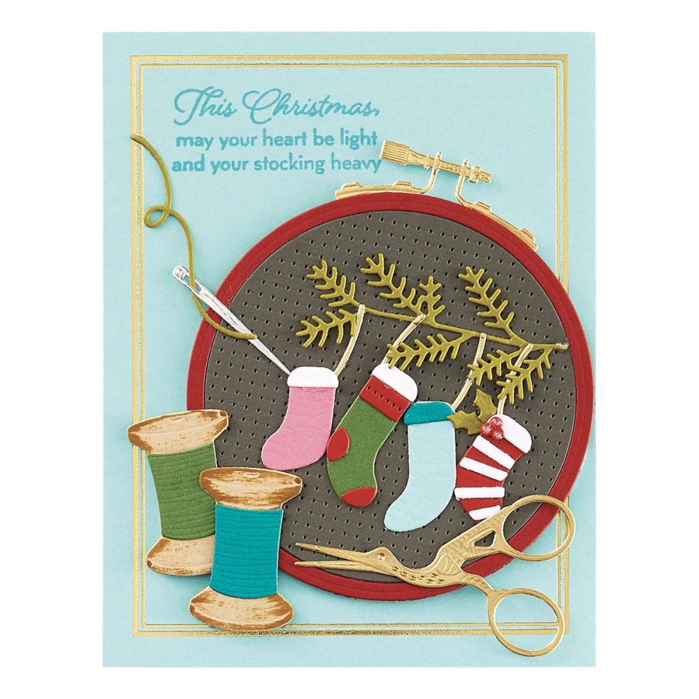 Spellbinders Clear Stamp Set: Nichol's Needlework Sentiments, By Nichol Spohr (5A002C8L1GFS6)