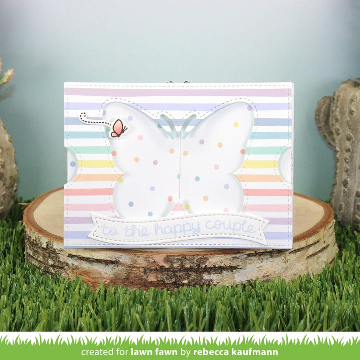 Lawn Fawn Lawn Cuts Custom Craft Die: Ta-Da! Diorama! Butterfly Window Add-On (LF3370)