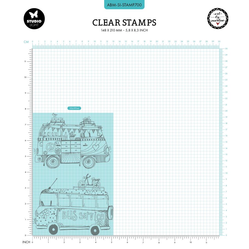 Art by Marlene Signature Collection Clear Stamps: Nr. 700, Hippie Busses (5A002BFD1GDXS)