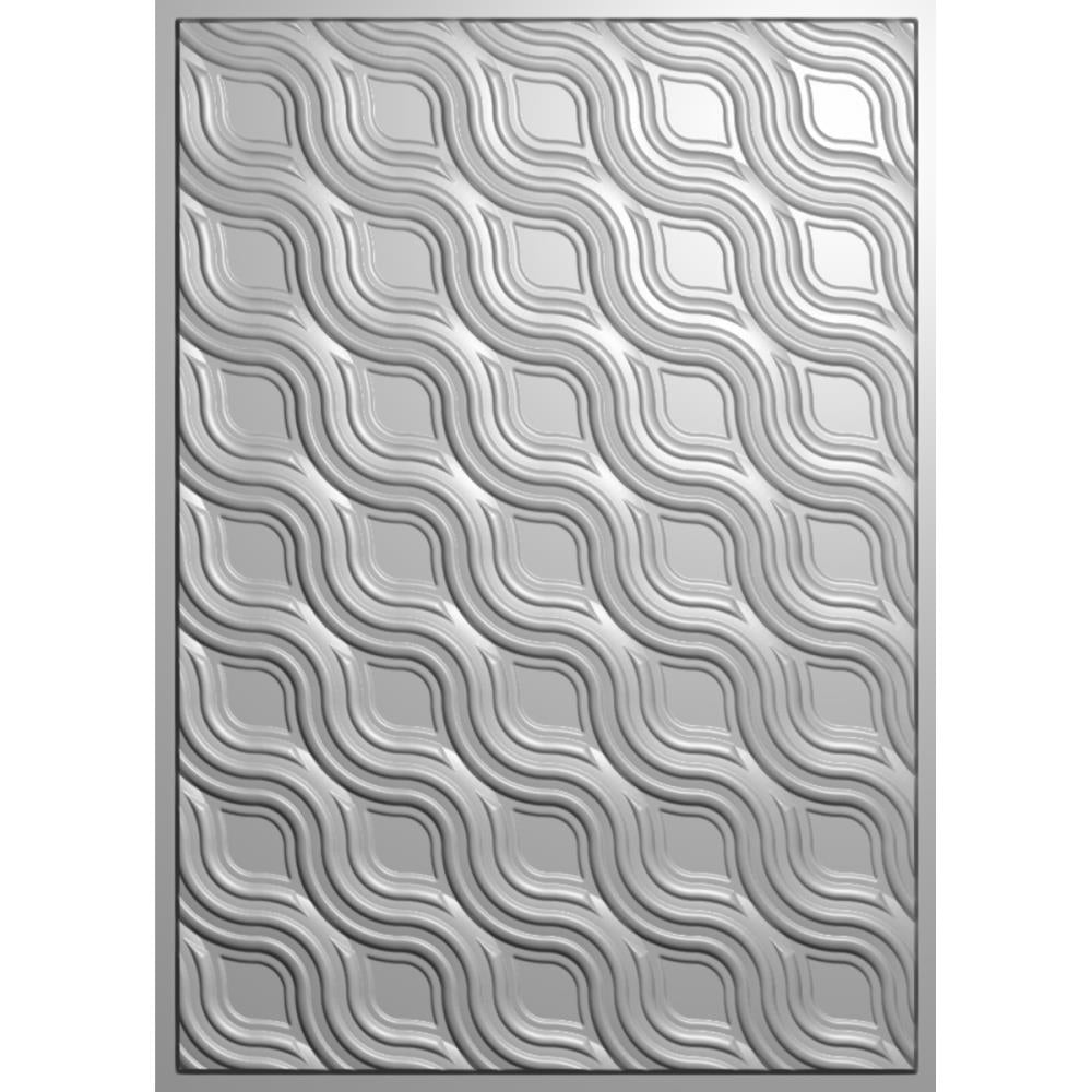 Crafter's Companion 5"X7" 3D Embossing Folder: Contemporary Waves (5A0020MK1G3D9)