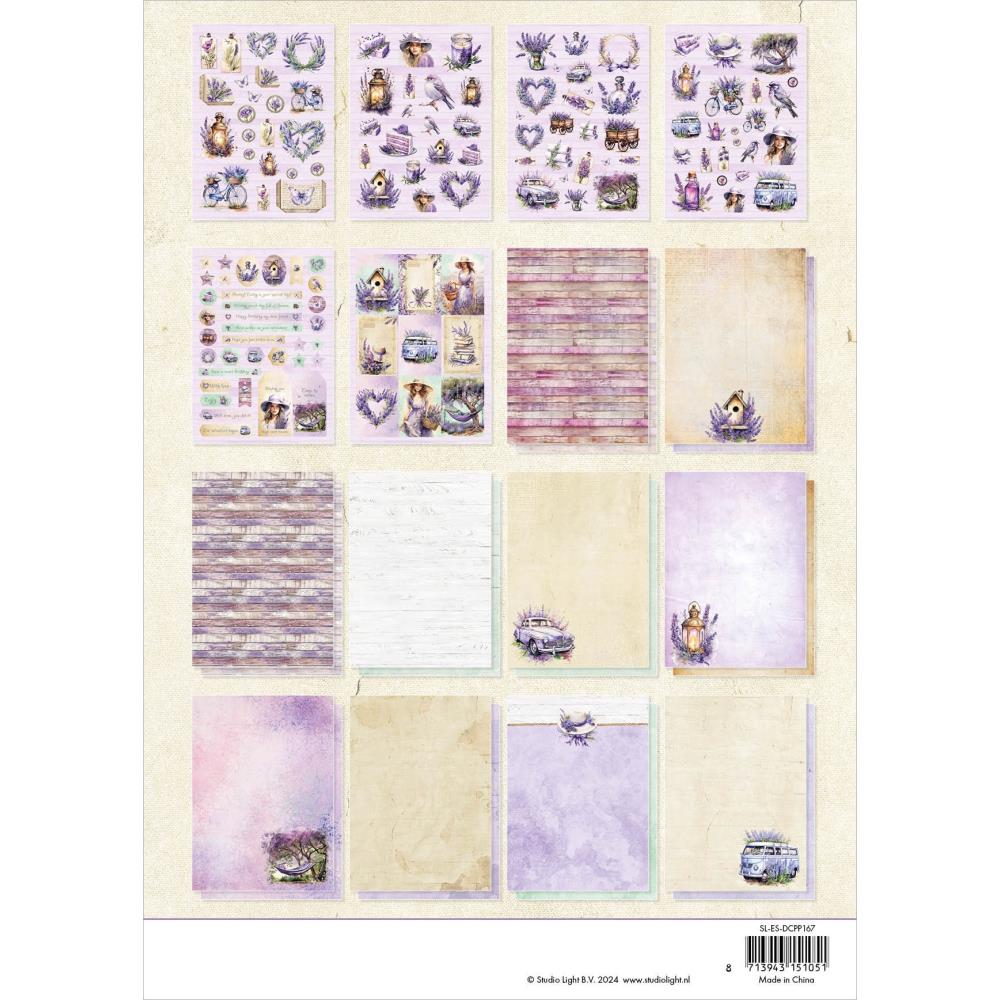 Studio Light Essentials 11.5"X8.25" Die-Cut Paper Pad: Nr. 167, Lavender Season, 32/Pkg (5A0023L81G6P7)