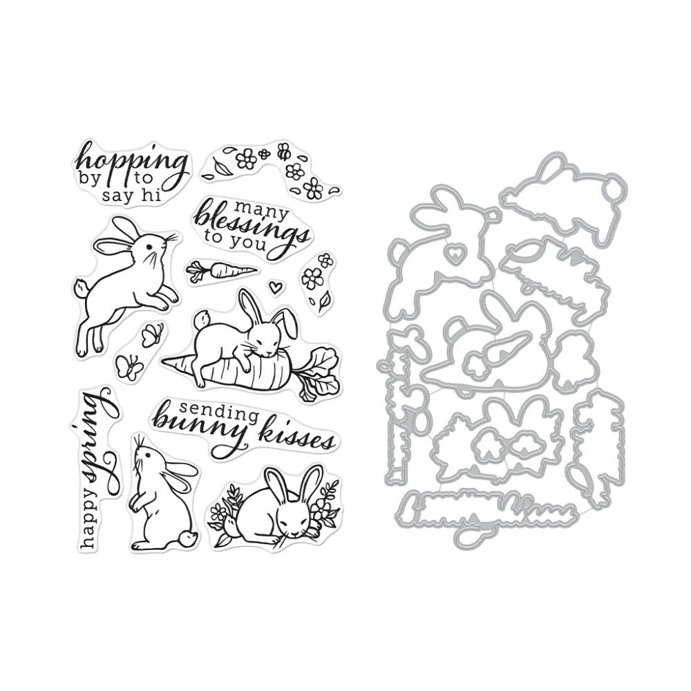 Hero Arts Clear Stamp & Die Combo: Spring Bunny (HASB388)