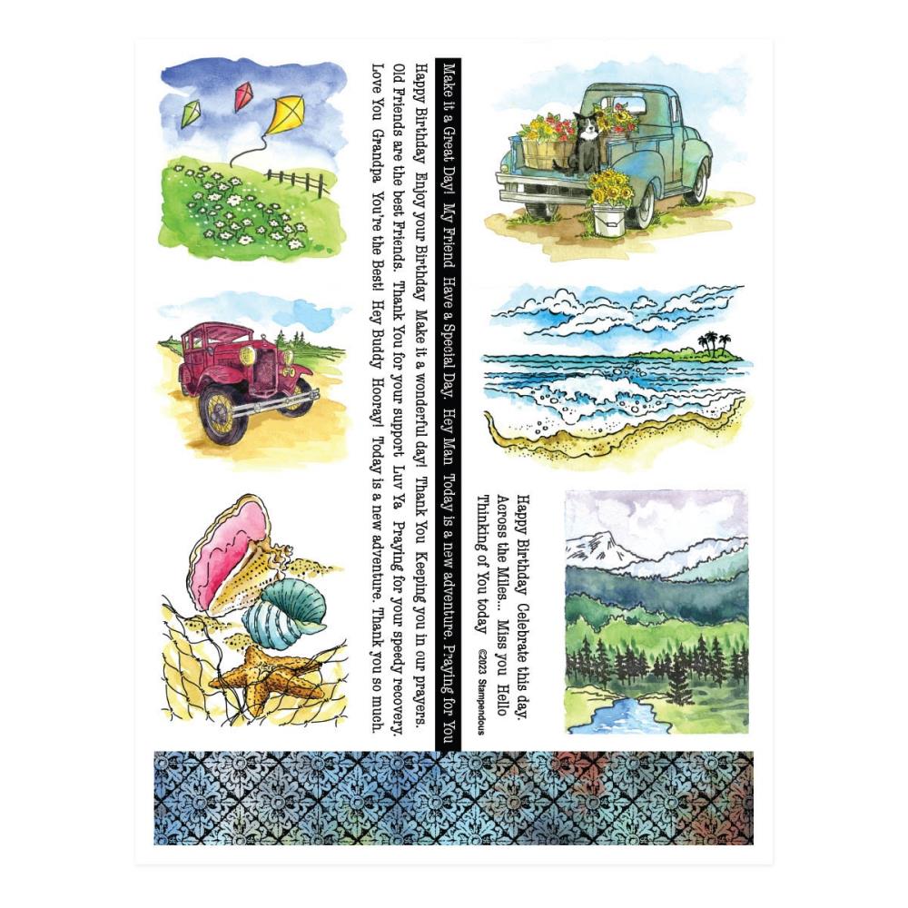 Stampendous Quick Card Backgrounds: Great Outdoors (QC005)