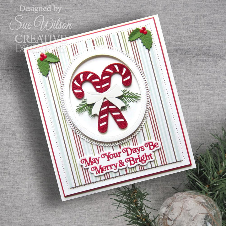 Creative Expressions Festive Shadowed Craft Die: May Your Day Be Merry & Bright, By Sue Wilson (5A00283F1GB5Q)