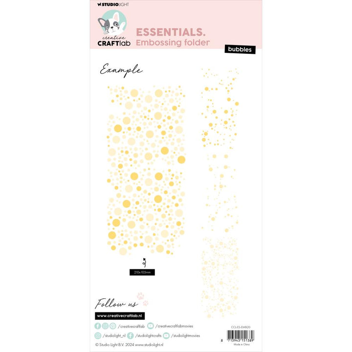 Studio Light Essentials Embossing Folder: Nr. 20, Bubbles (5A0023N71G6NL)