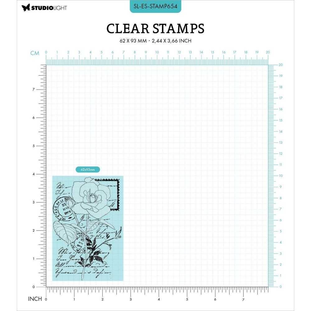 Studio Light Vintage Diaries Clear Stamps: Nr. 654, Rose (5A0023KX1G6KH)