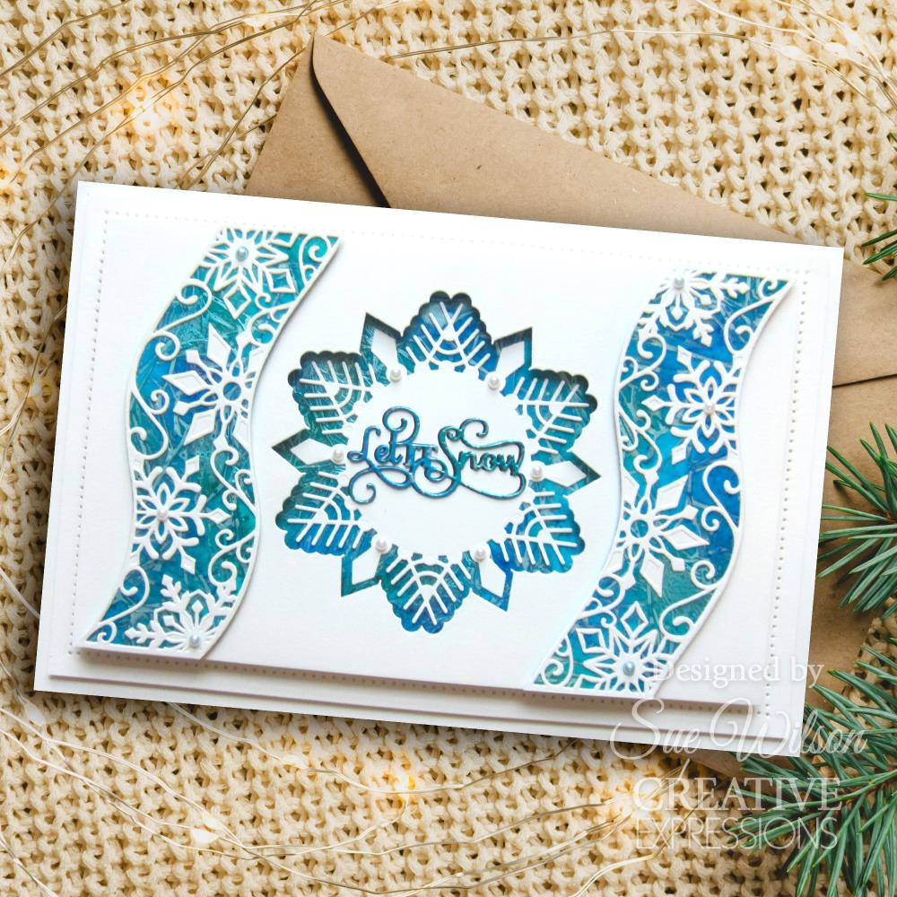 Creative Expressions Craft Dies: Festive Snowflake Ribbon Wave, By Sue Wilson (5A0028391GB5M)