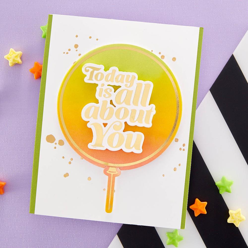 Spellbinders Glimmer Hot Foil Plate & Die Set: All About You (GLP389)