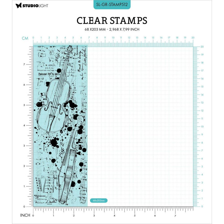 Studio Light Grunge Clear Stamps: Nr. 512, Violin Invention (SSAMP512)