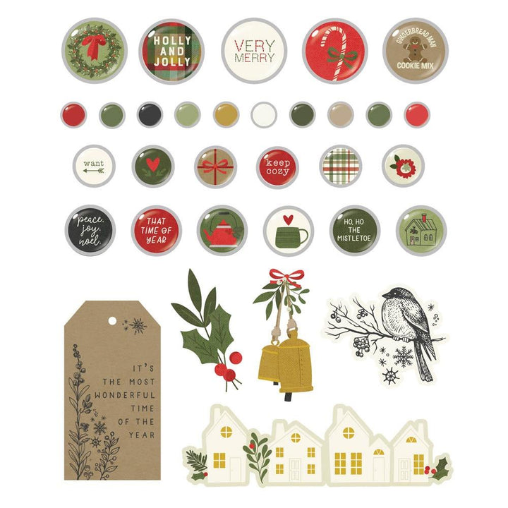Simple Stories The Holiday Life Decorative Brads (THL20527)