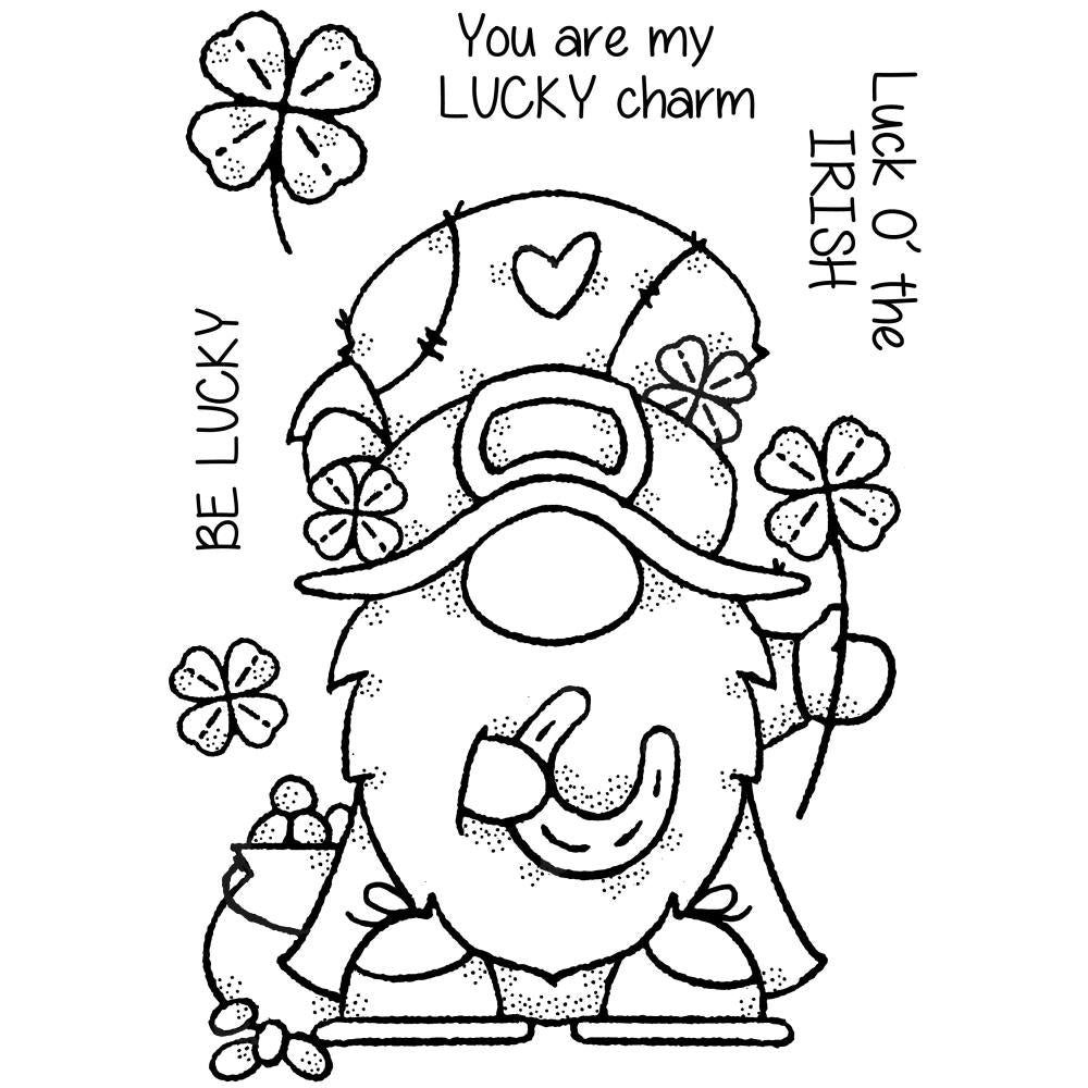 Woodware 4"X6" Clear Stamps Singles: Lucky Gnome (FRS1028)