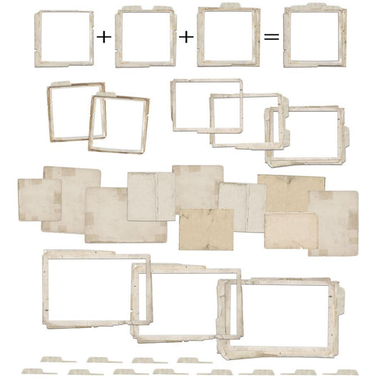 49 and Market Krafty Garden Chipboard Set: Stacked Frames (KG26672)