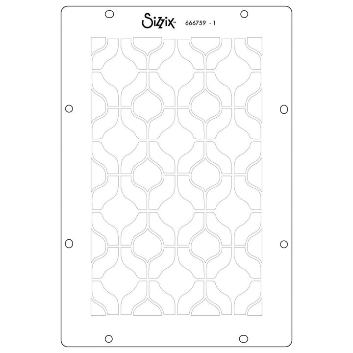 Sizzix Clear Stamp Set W/ Stencils: Retro, 18/Pkg, By Vic Hollins (5A002BL91GF2Y)